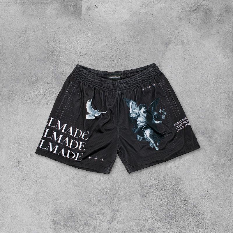 Sopula Angel Made Peace Dove Mesh Street Shorts Product Image