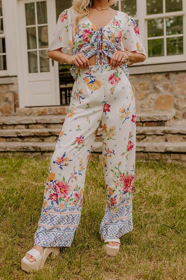 Boho Chic High Waist Floral Pants Product Image