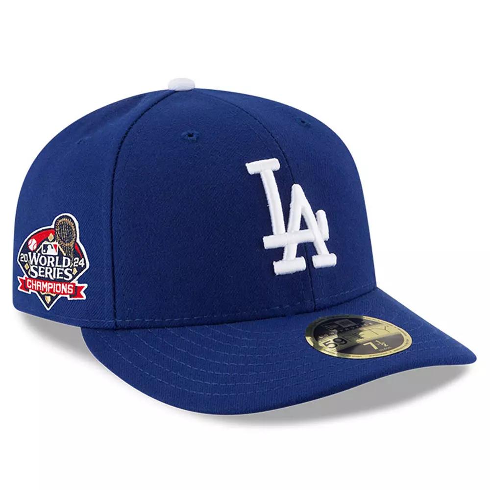 Men's New Era Royal Los Angeles Dodgers 2024 World Series Champions Side Patch Low Profile 59FIFTY Fitted Hat, Size: 8, Blue Product Image