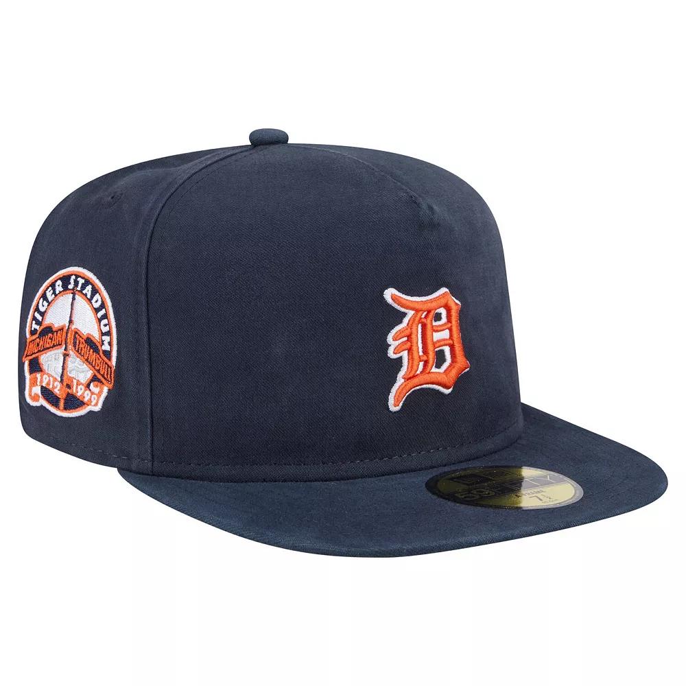 Men's New Era  Black Detroit Tigers Championship Side Flag A-Frame 59FIFTY Fitted Hat, Size: 7 3/8 Product Image