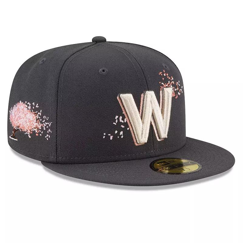 Men's New Era Graphite Washington Nationals 2022 City Connect 59FIFTY Fitted Hat, Size: 7 5/8, Dark G Product Image