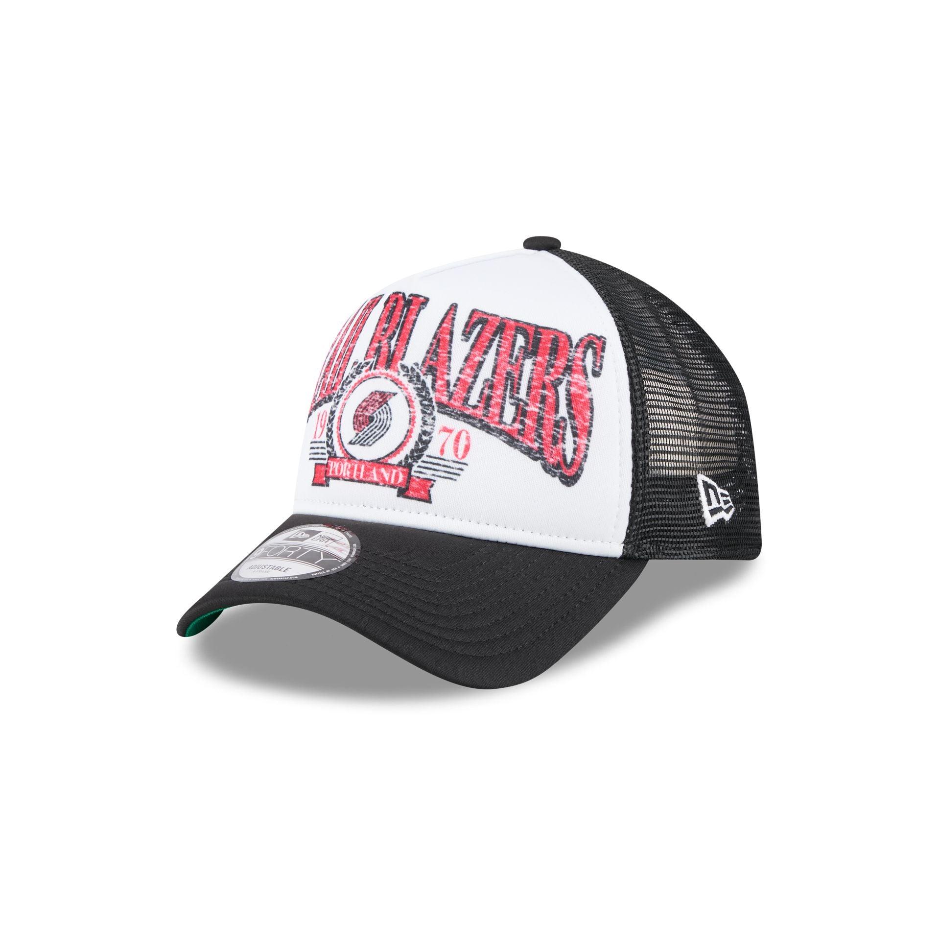 Portland Trail Blazers Distressed 9FORTY A-Frame Trucker Hat Male Product Image