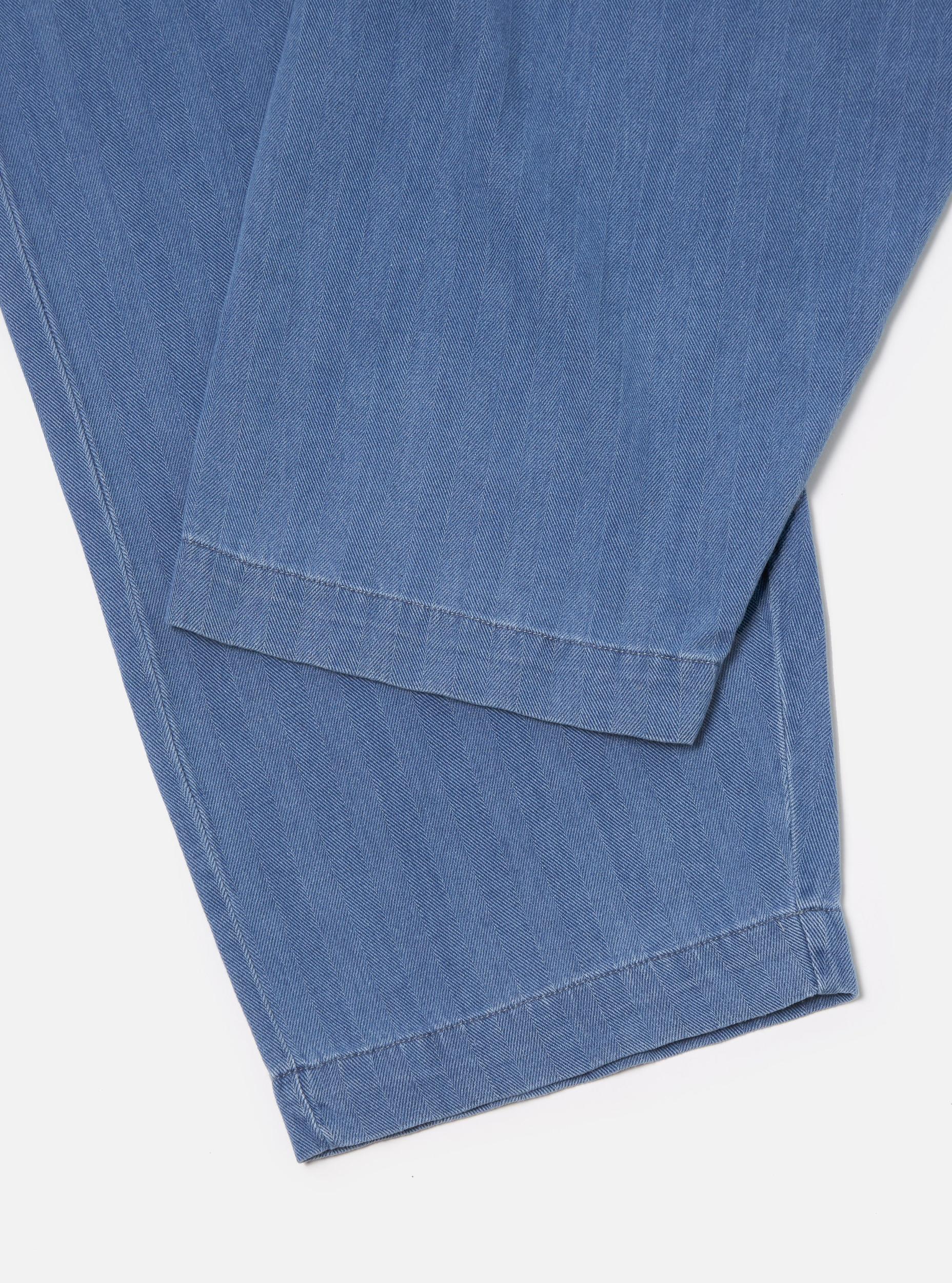 Washed Indigo Herringbone Denim Braga Pant Product Image