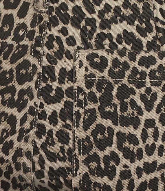 Prosperity Denim High Rise Leopard Print Trouser Jeans Product Image