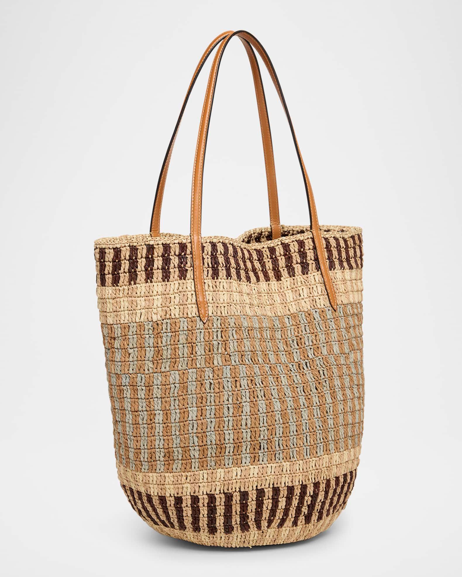 VLOGO Signature Crochet Straw Tote Bag Product Image