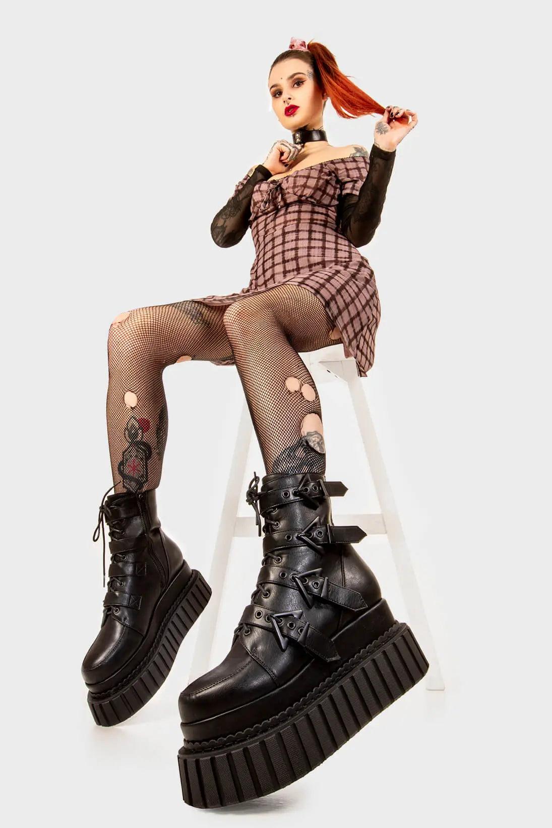 Unstable Chunky Ankle Creeper Boots Product Image
