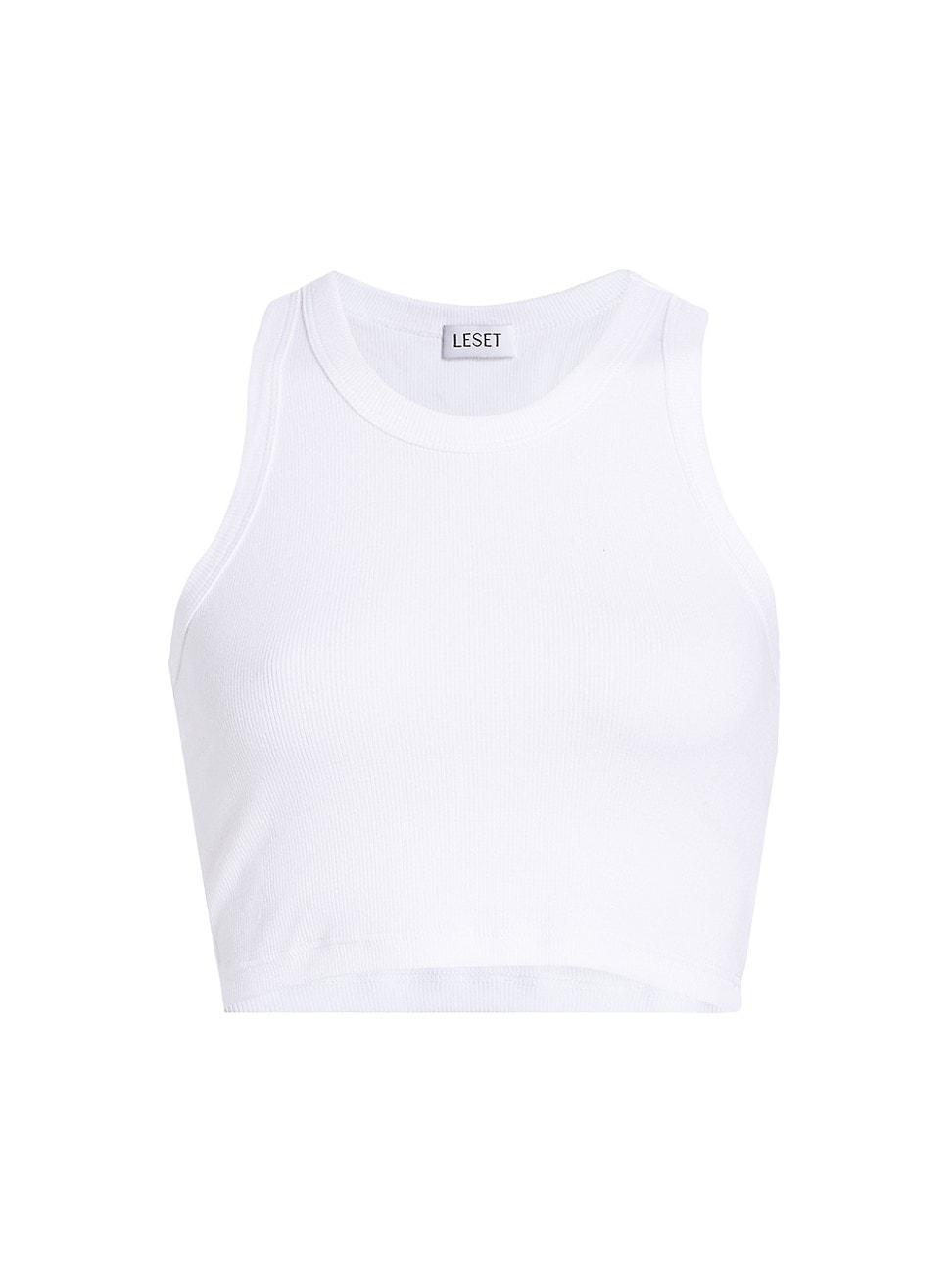 Womens Kelly Cotton Racerback Crop Tank Product Image