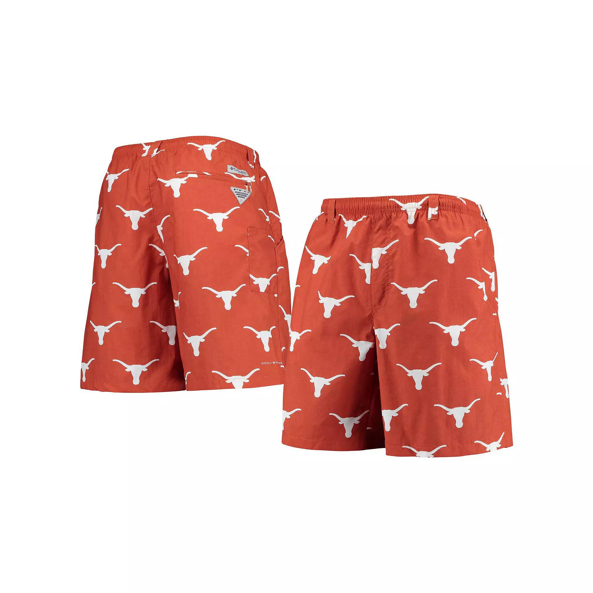 Men's Columbia Texas Orange Texas Longhorns PFG Backcast II 8" Omni-Shade Hybrid Shorts,  Product Image