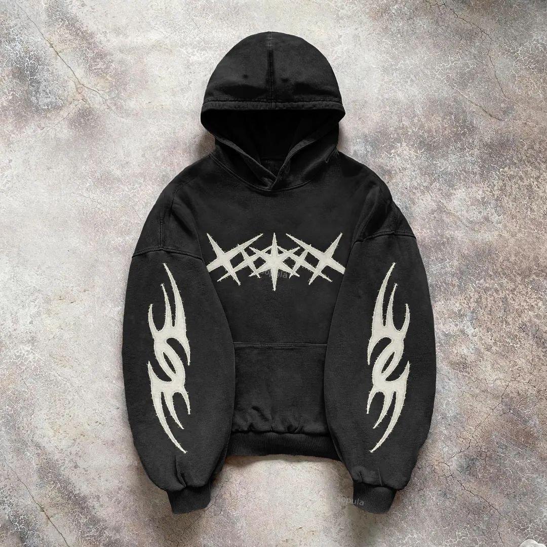 Sopula Unisex Vintage Graphic Washed Oversized Hoodie Product Image