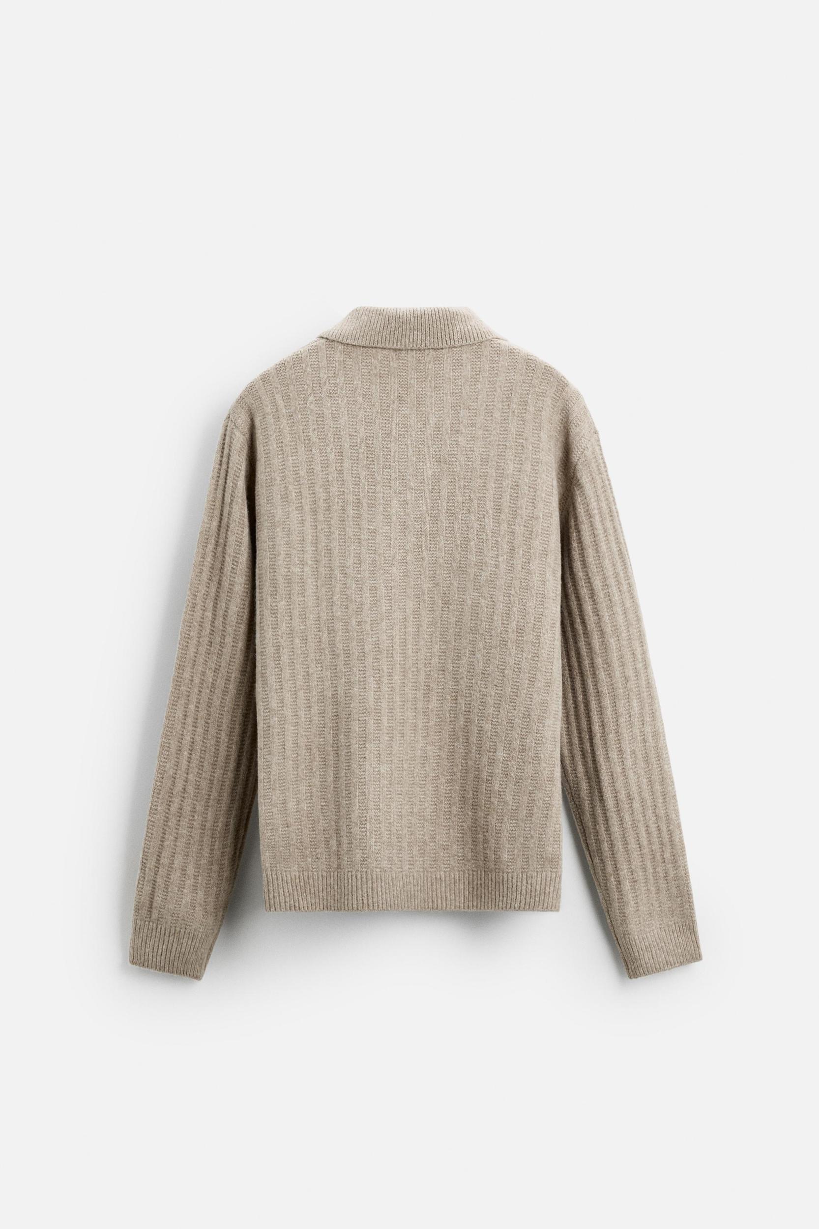 RIBBED KNIT POLO Product Image