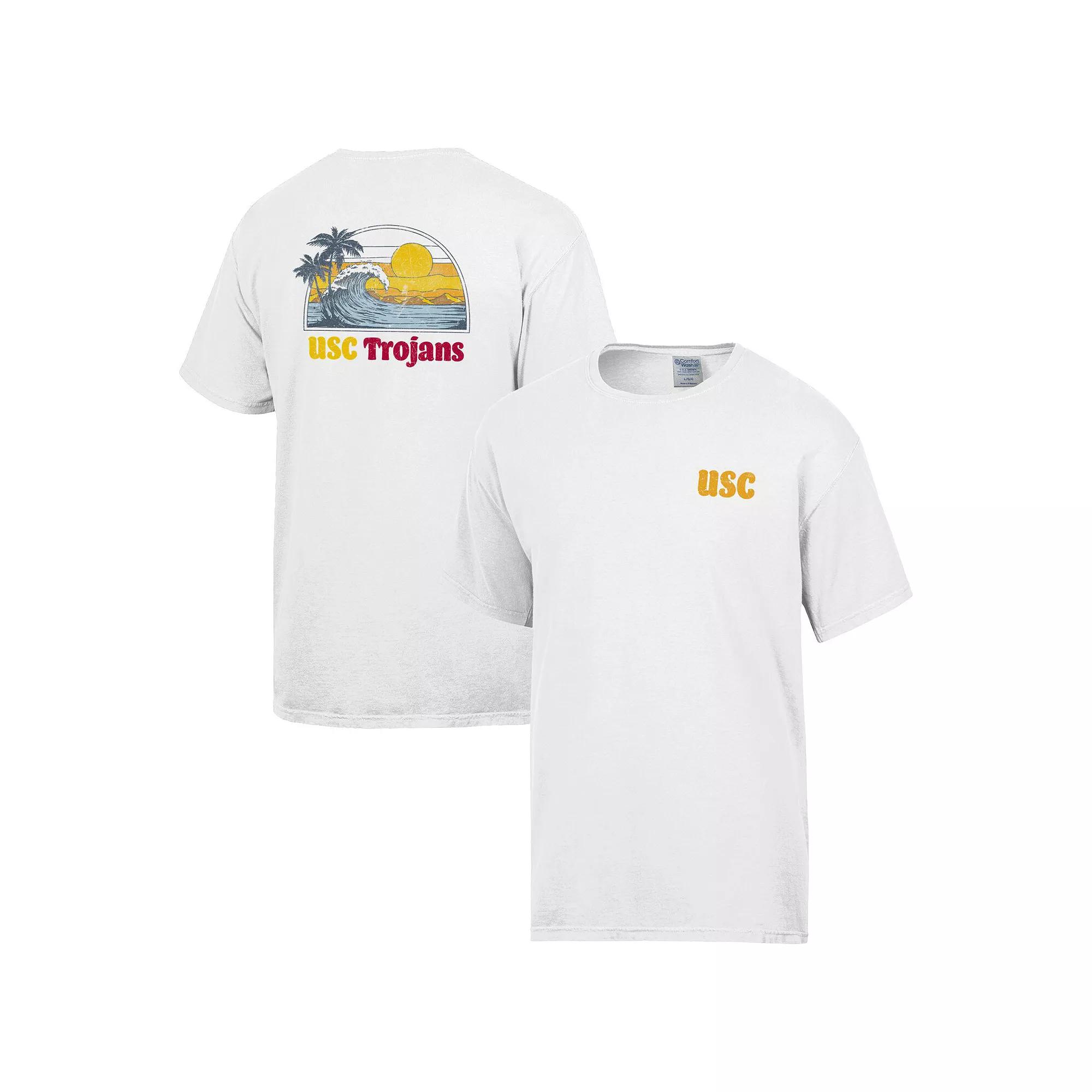 Men's ComfortWash  White USC Trojans Illustrative T-Shirt, Size: XL Product Image