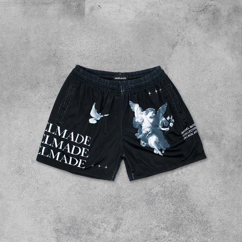 Sopula Angel Made Peace Dove Mesh Street Shorts Product Image