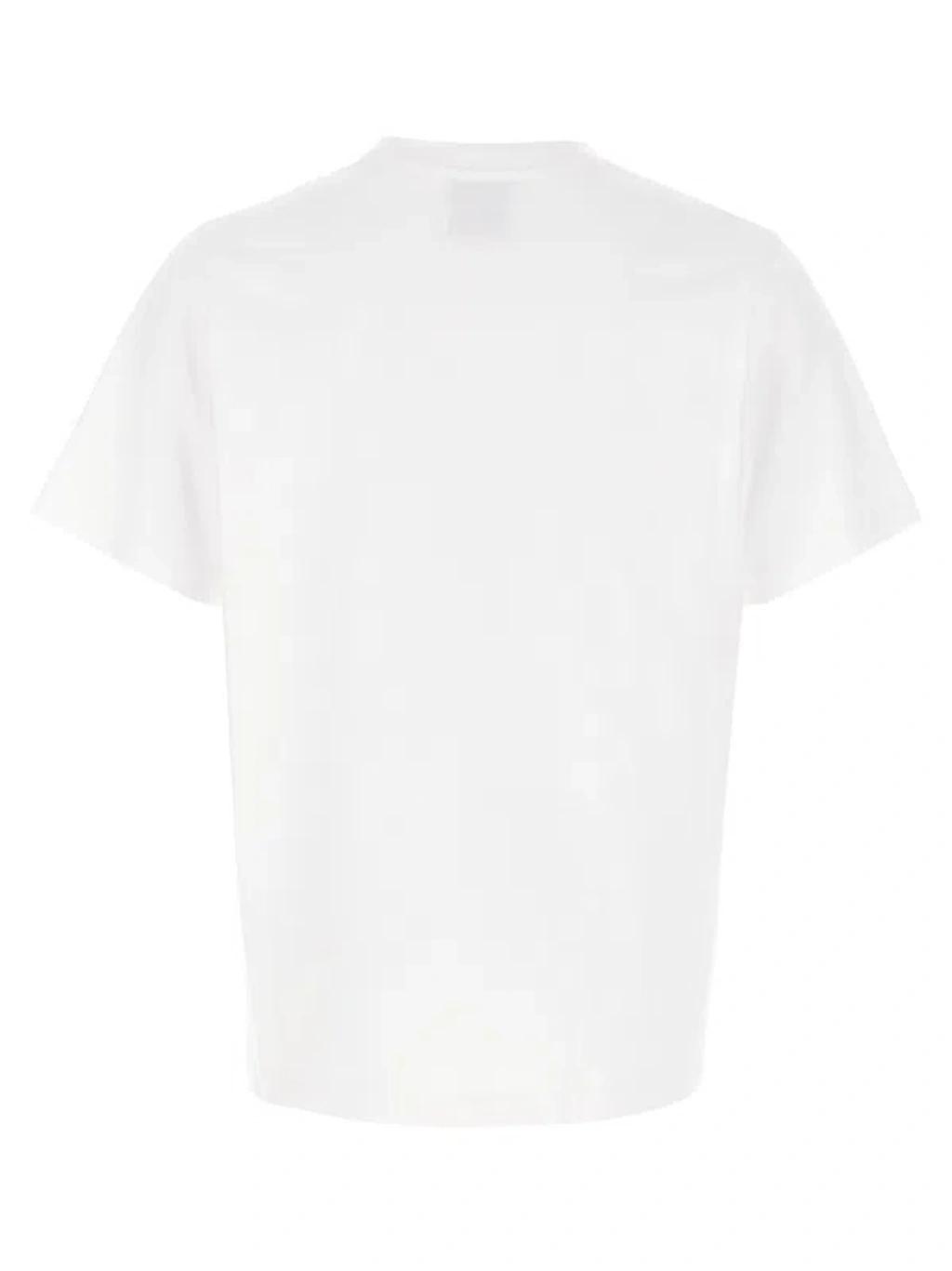CASABLANCA Cotton Crew Neck T-shirt With Graphic Print In White Product Image