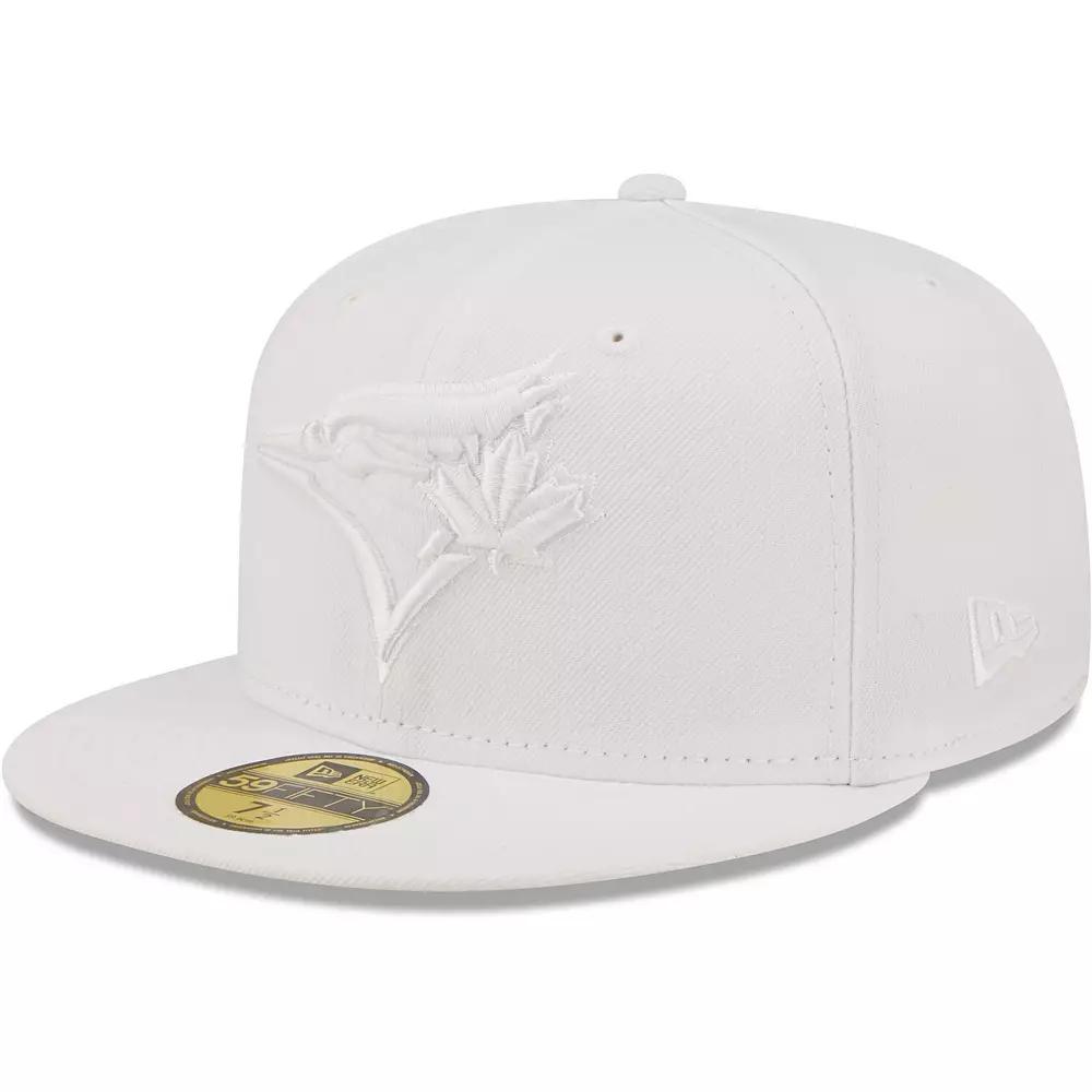 Men's New Era Toronto Blue Jays White on White 59FIFTY Fitted Hat, Size: 7 1/2, Jay White Product Image