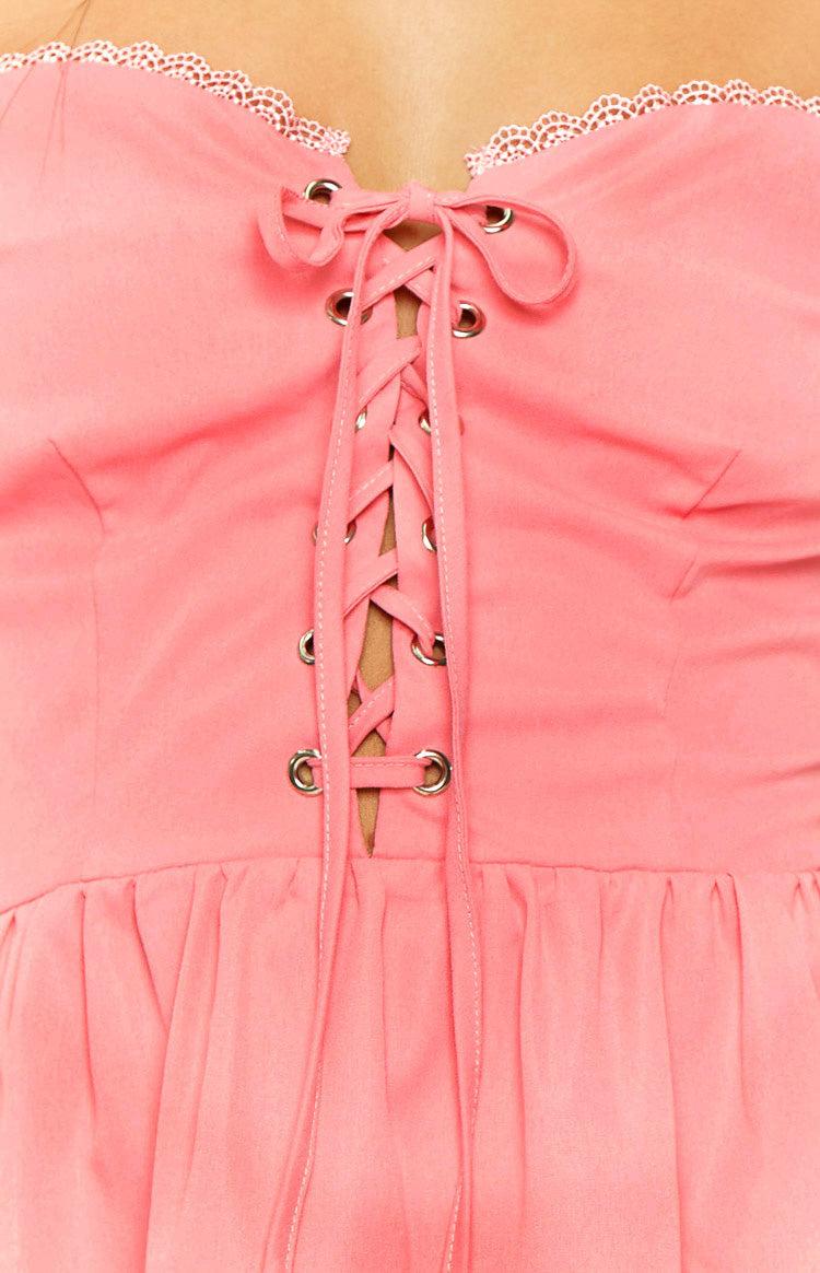 Keely Pink Strapless Mini Dress Product Image