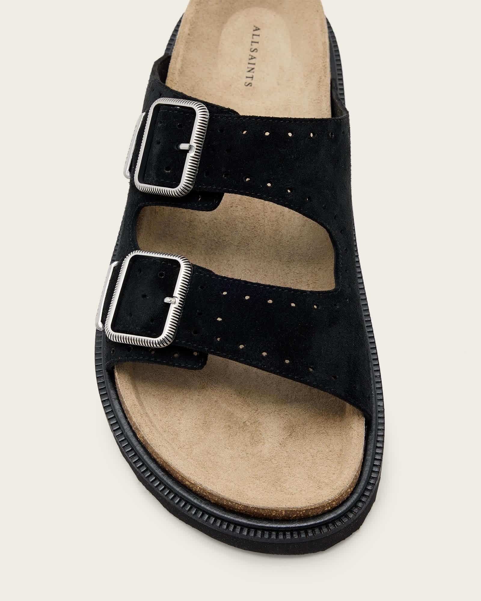 Randal Buckled Suede Sandals Product Image
