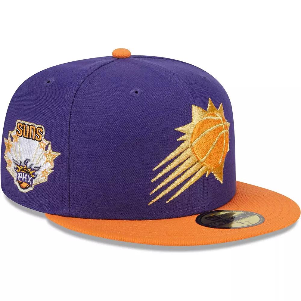 Men's New Era Purple/Orange Phoenix Suns Gameday Gold Pop Stars 59FIFTY Fitted Hat,  Product Image