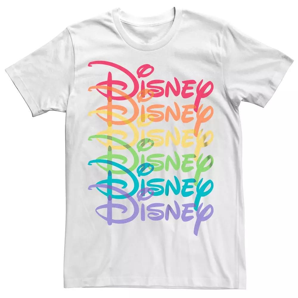 Disney's Rainbow Logo Stack Men's Graphic Tee,  Product Image