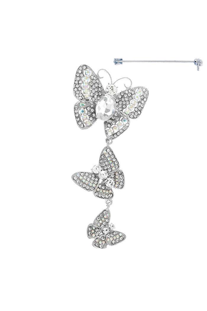 Cascading Butterfly Brooch Pin Product Image