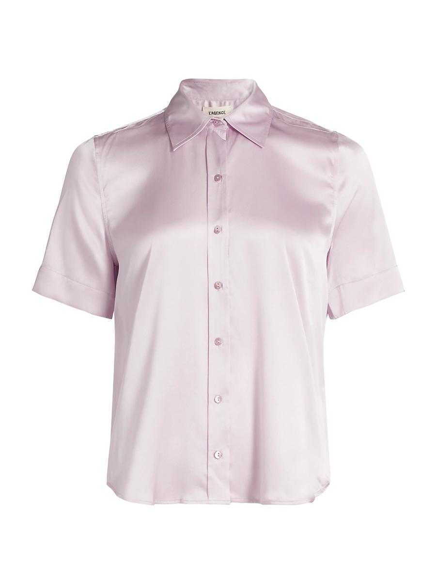 Womens Ellah Satin Silk Shirt Product Image