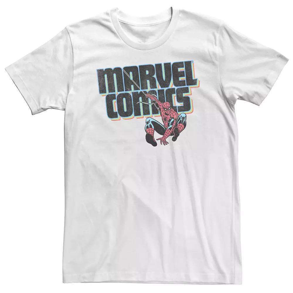 Big & Tall Marvel Comics Spider-Man Classic Web Sling Logo Tee, Men's,  Product Image