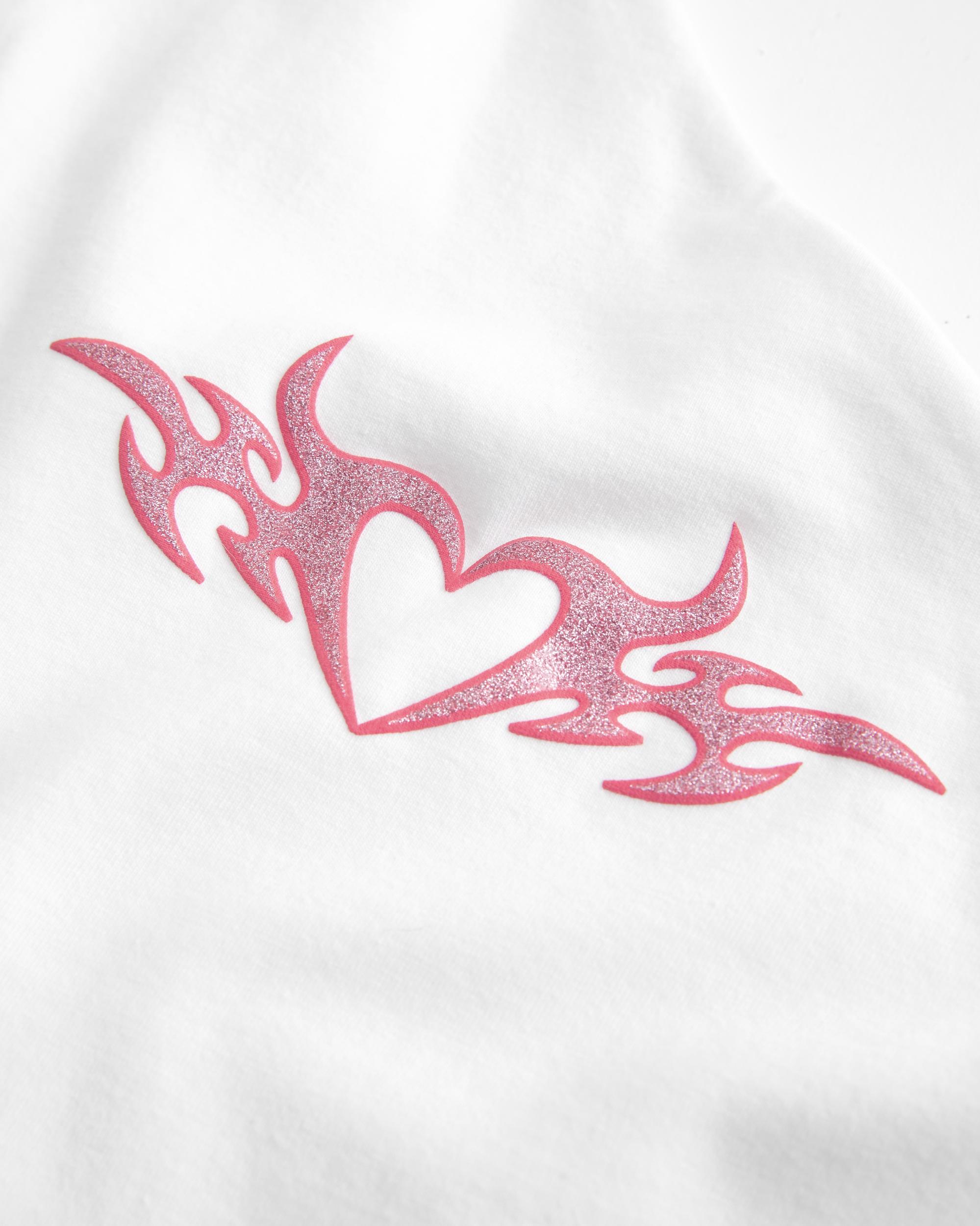 One-Shoulder Heart Graphic Tank Product Image