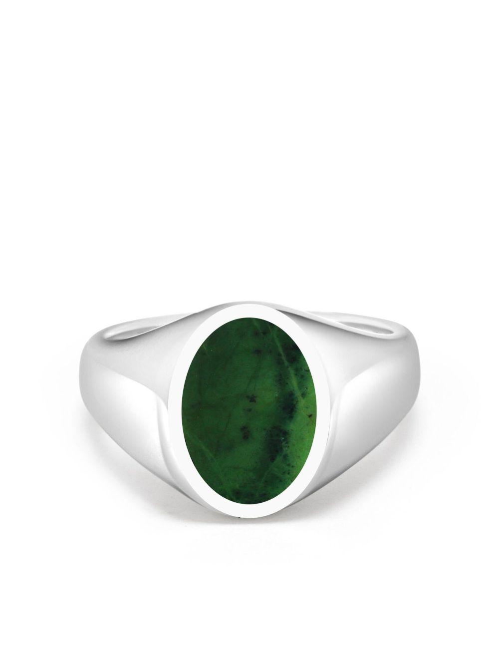 jade polished signet ring Product Image