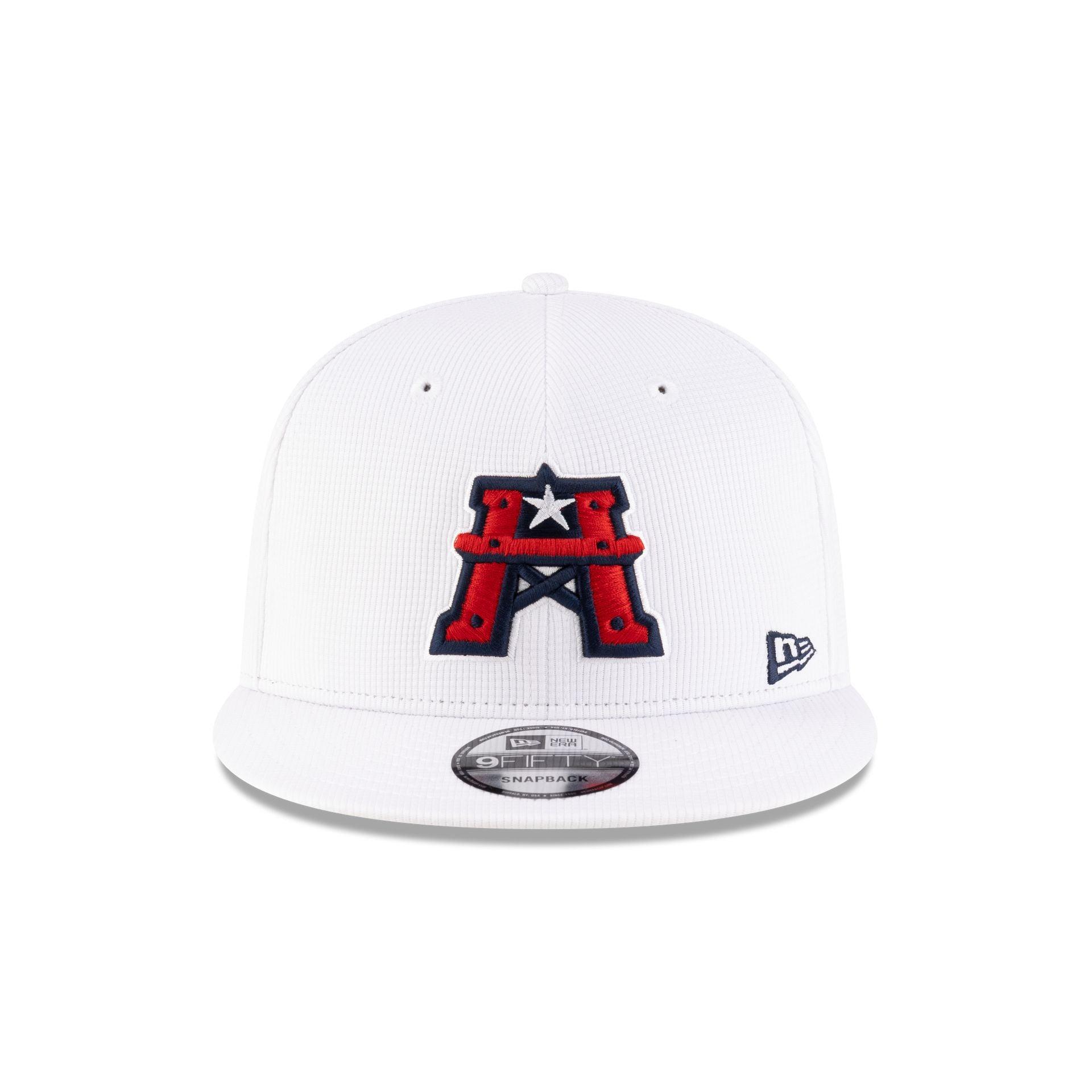 Houston Roughnecks White 9FIFTY Snapback Hat Male Product Image