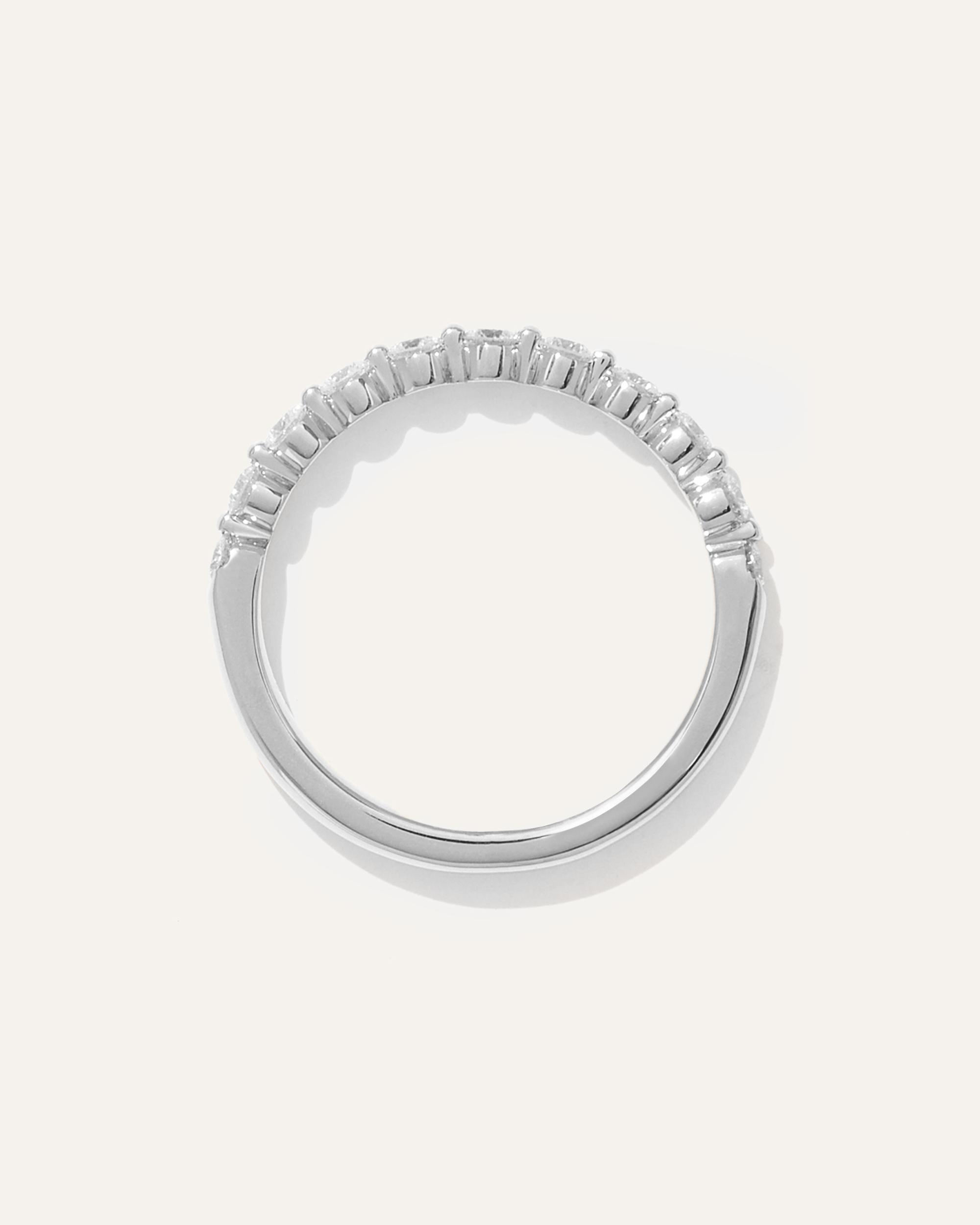 Quince | Women's Lab Grown Diamond Single Shared Prong Halfway Band Rings Product Image