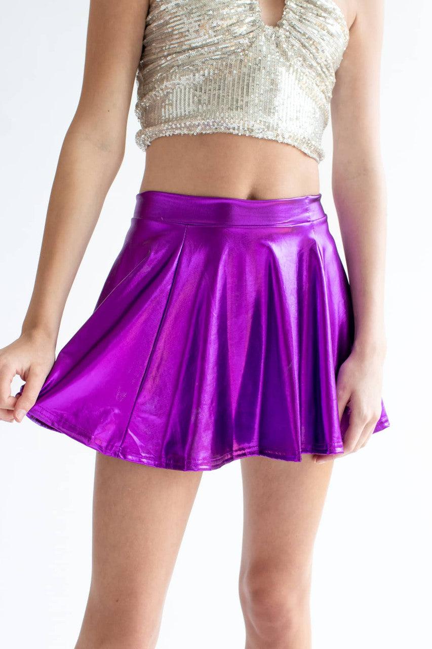 Metallic Skater Skirt Product Image