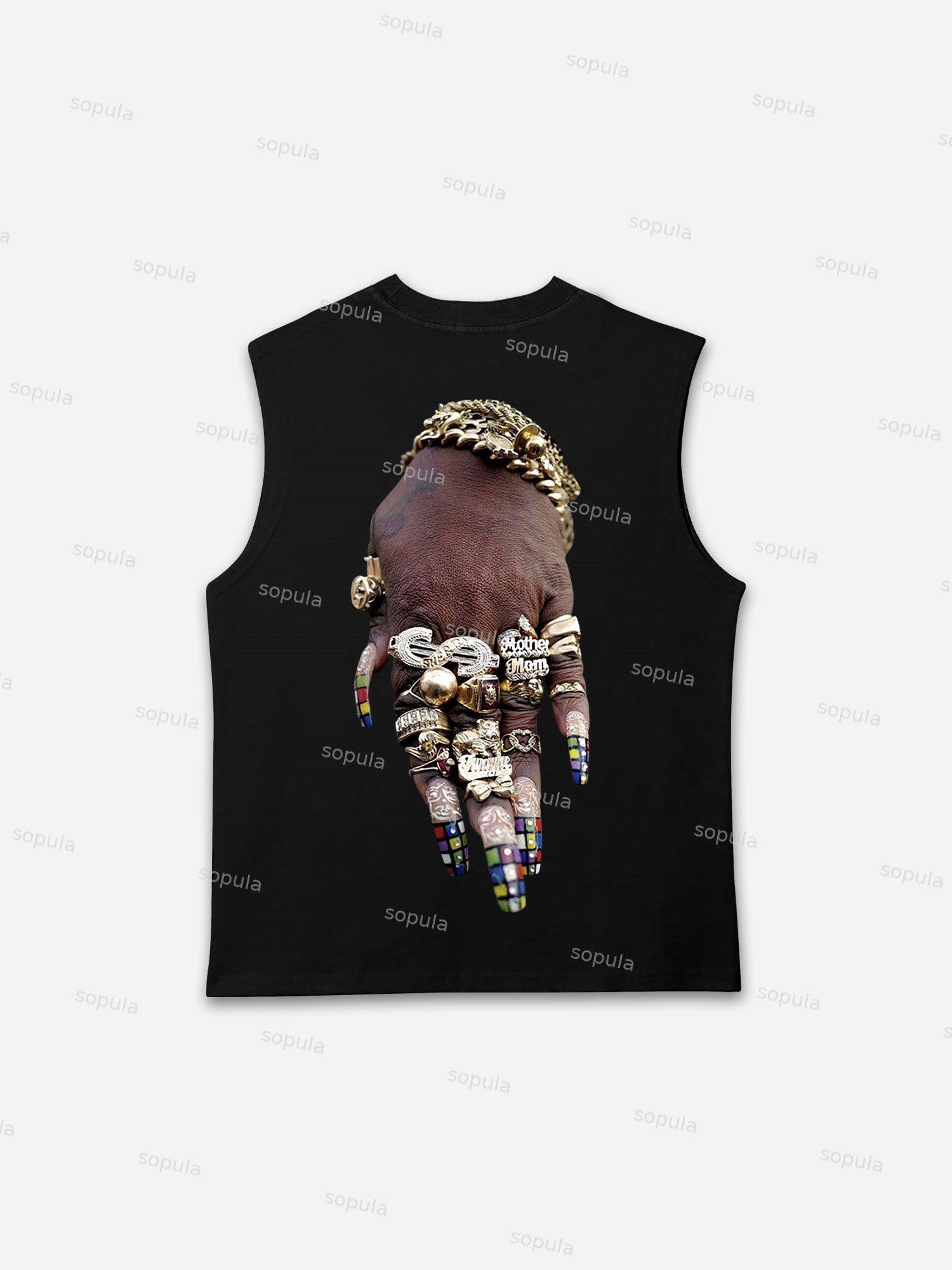 Oversized Get Rich Money Portrait Print Cropped T-shirt Product Image
