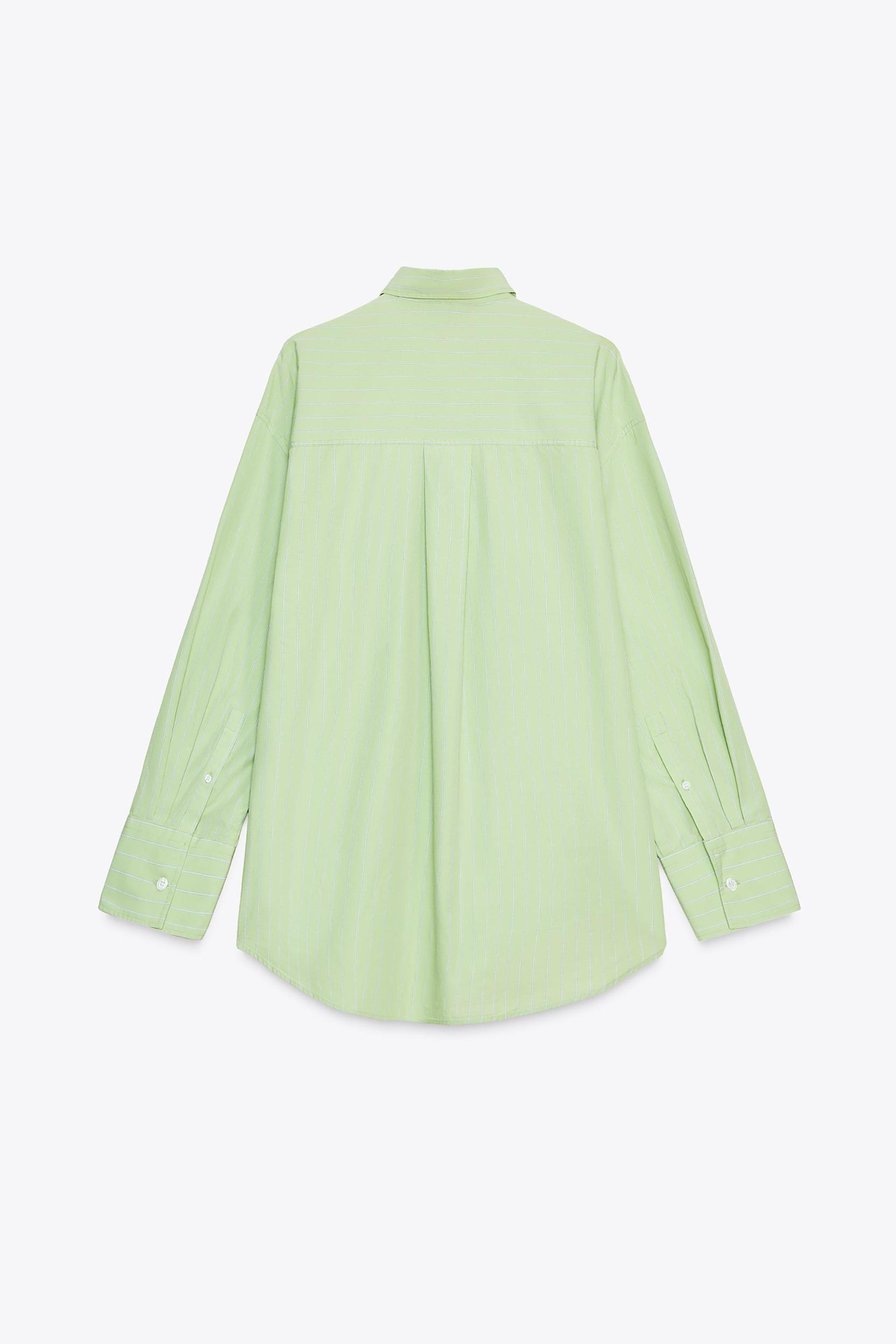 STRIPED OVERSIZED POPLIN SHIRT Product Image