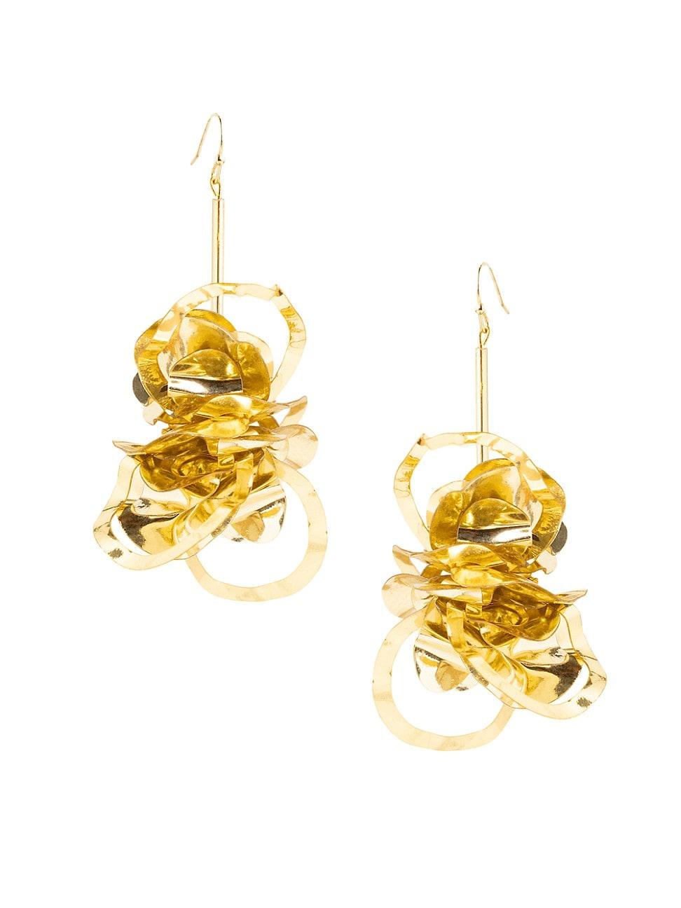 Womens Carmine Goldtone Bead & Sequin Drop Earrings Product Image
