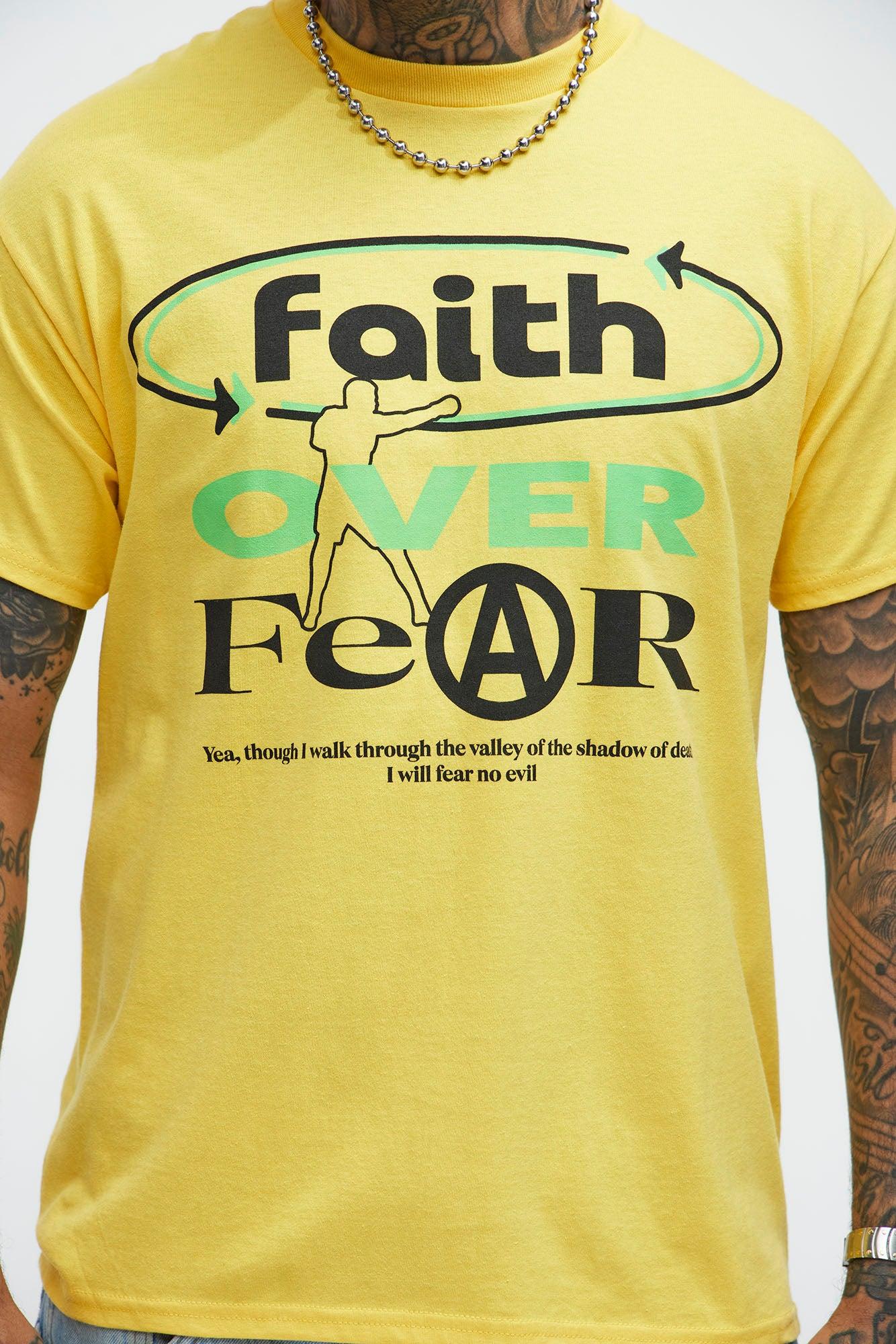 Faith Prevails Short Sleeve Tee - Yellow Product Image