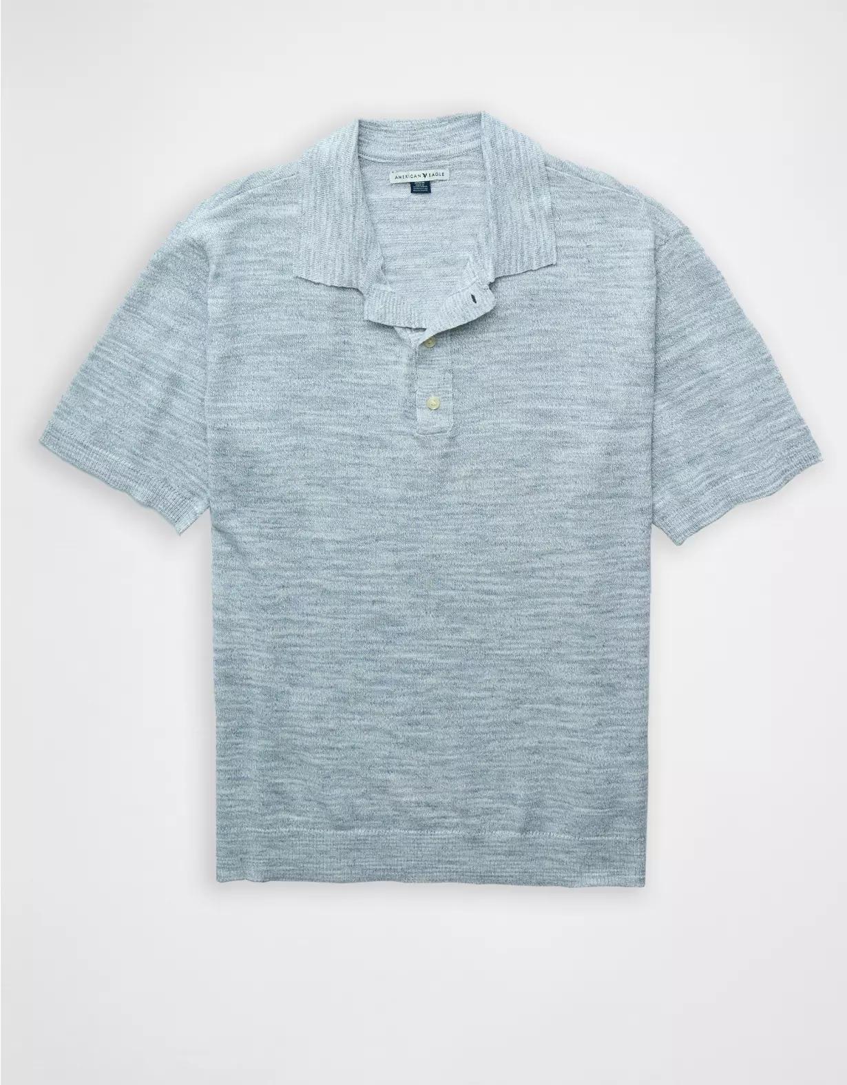 AE Space Dye Sweater Polo Shirt Product Image