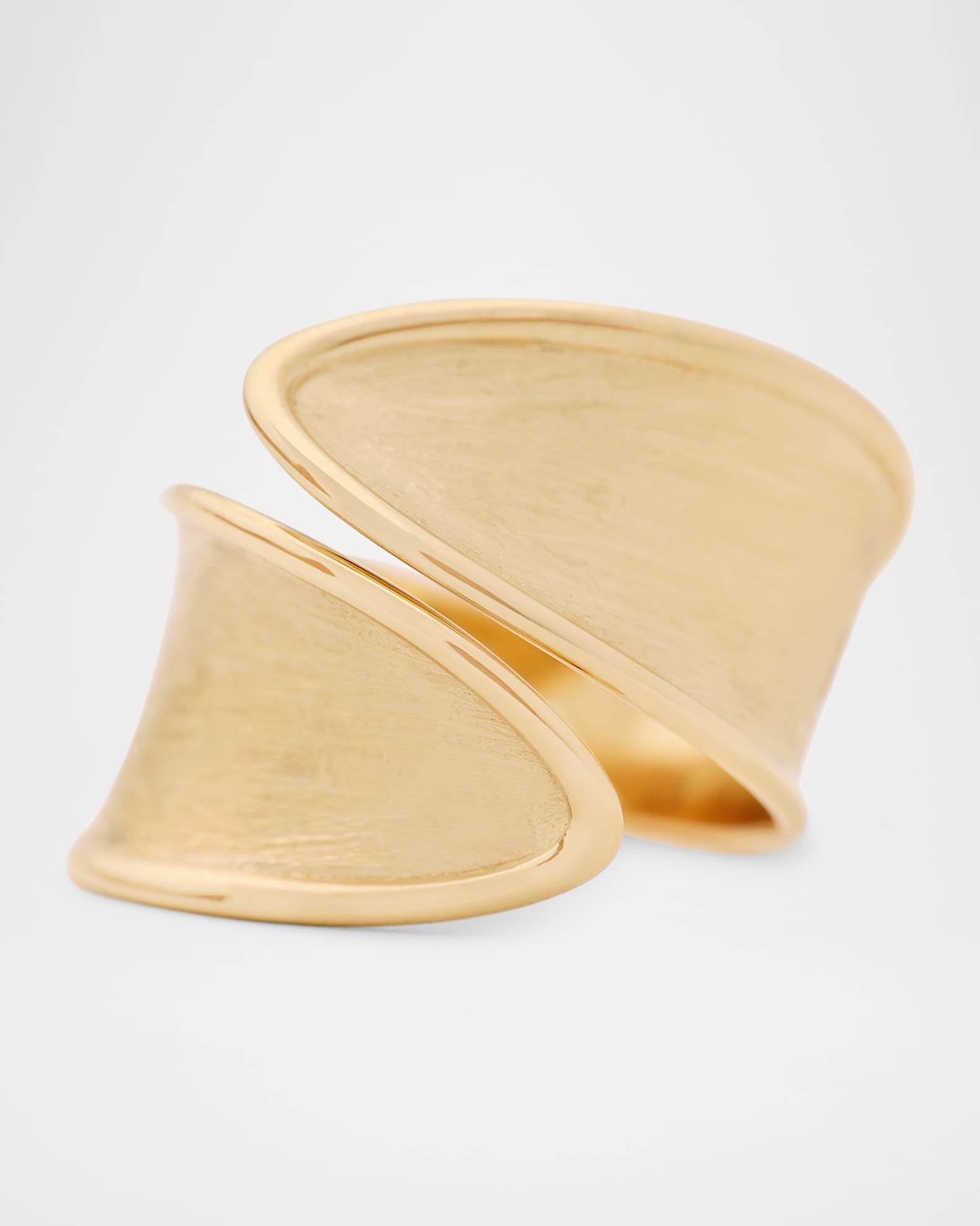 18K Yellow Gold Lunaria Twist Wrap Ring Product Image