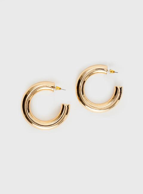 Samwell Chunky Earrings Gold Product Image