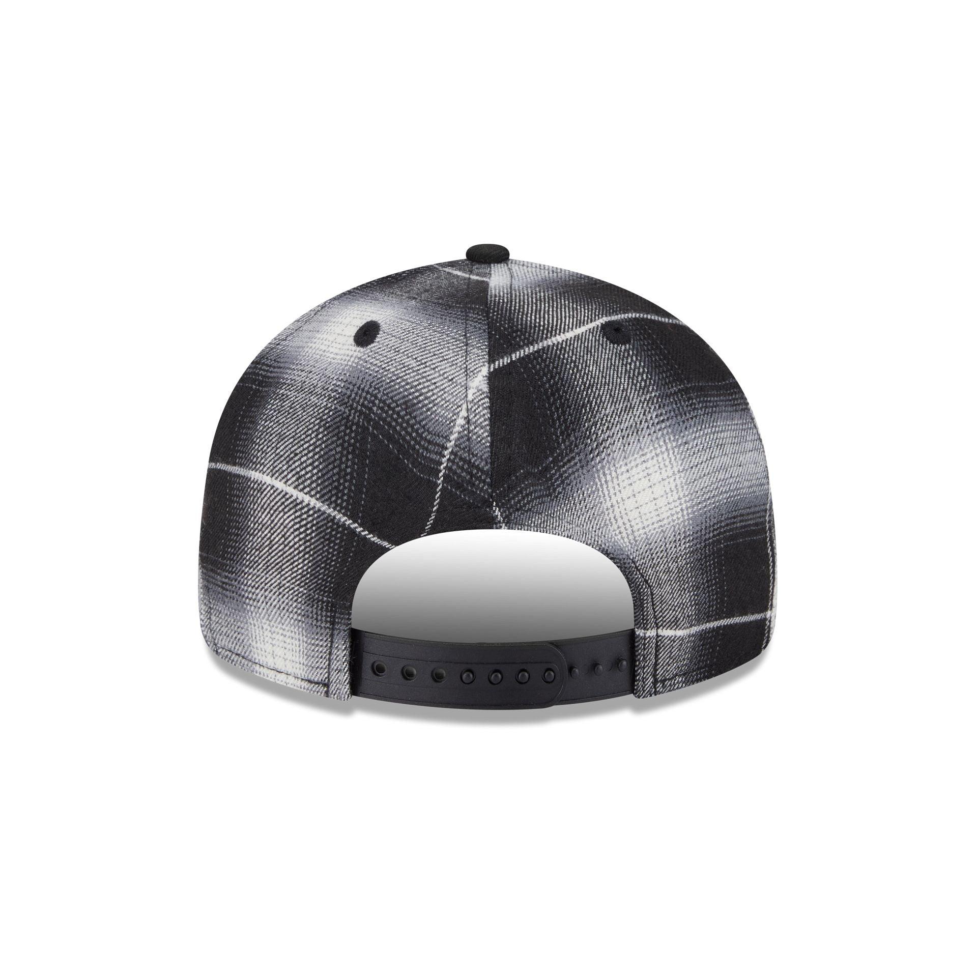 Detroit Tigers Black and White Plaid Retro Crown 9FIFTY Snapback Hat Male Product Image