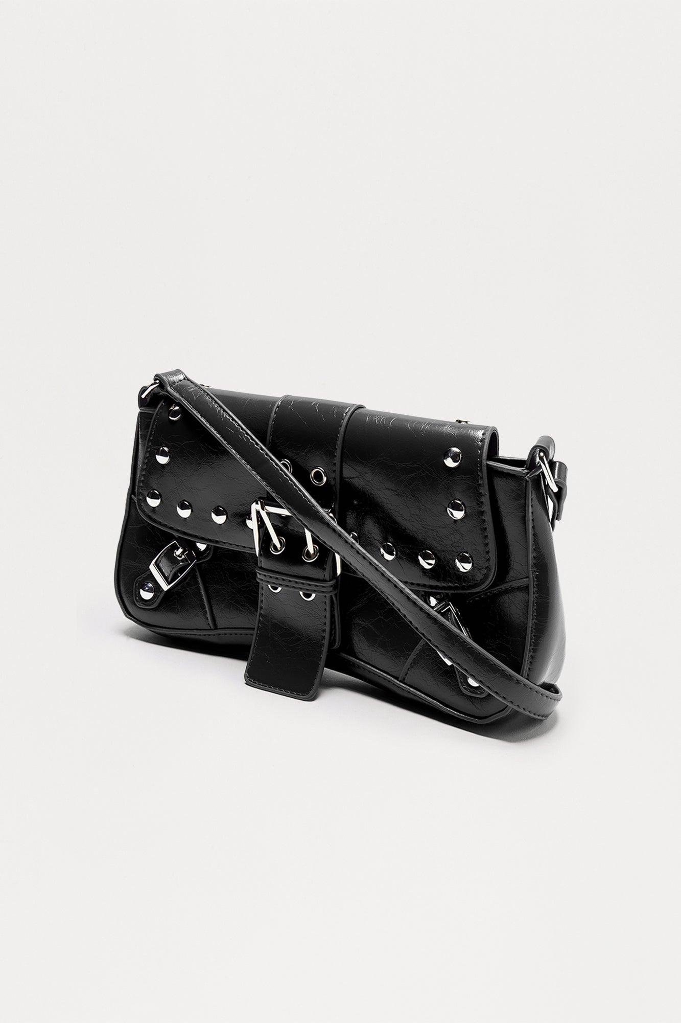 Made My Move Faux Leather Shoulder Bag - Black Female Product Image