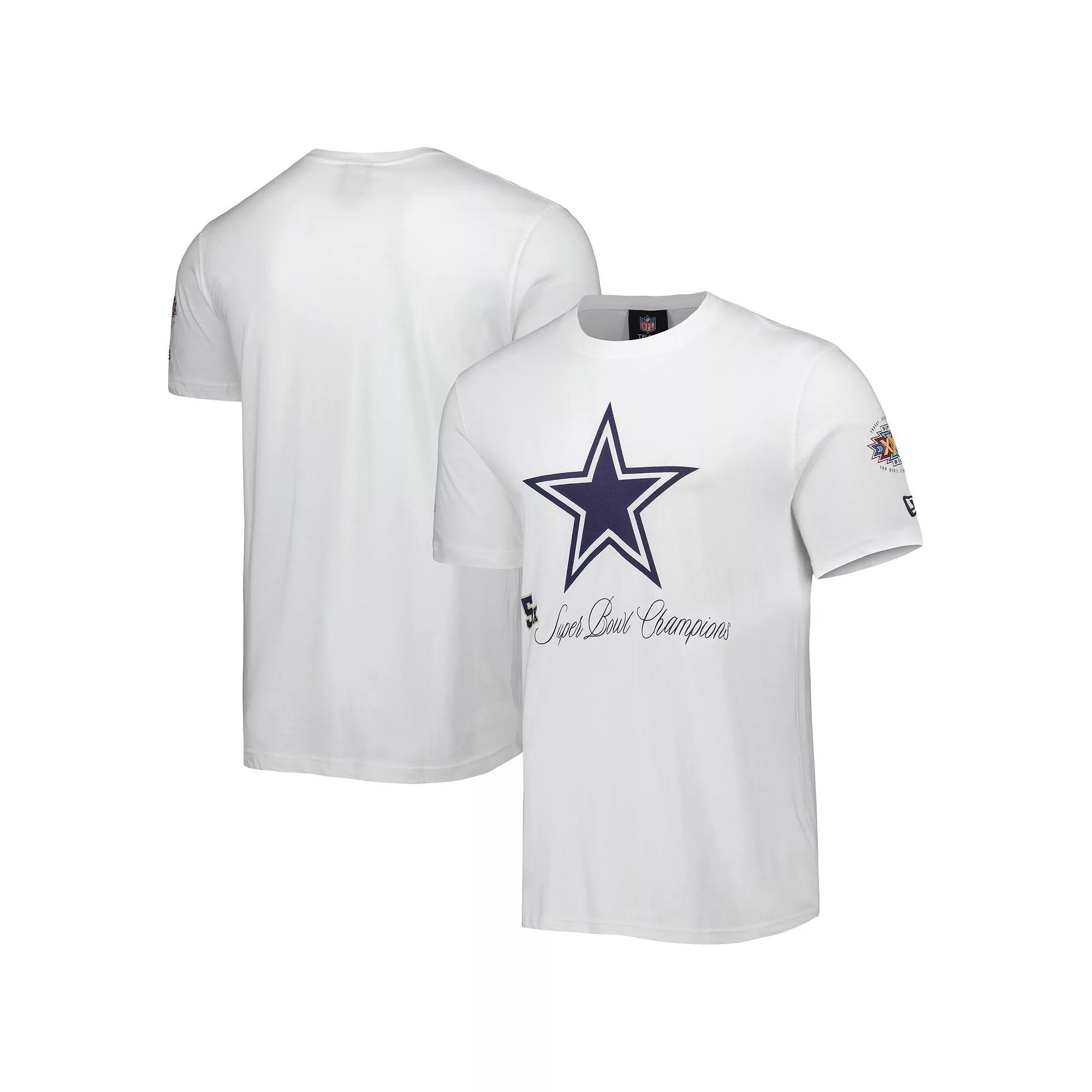 Men's New Era White Dallas Cowboys 5x Super Bowl Champions T-Shirt,  Product Image
