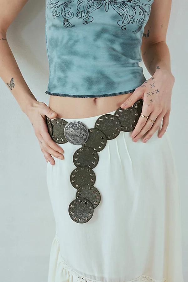 Betty Stamped Leather Western Belt Womens at Urban Outfitters Product Image