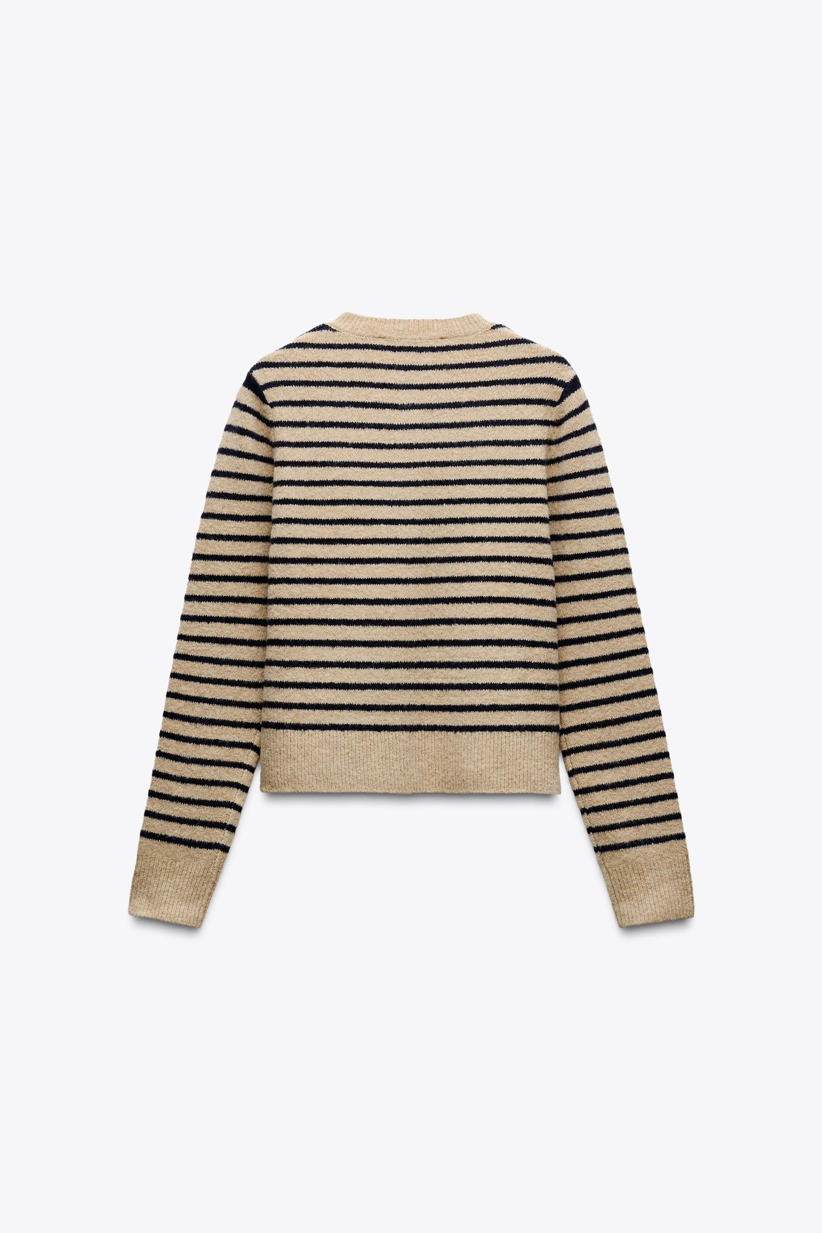 STRIPED KNIT CARDIGAN Product Image