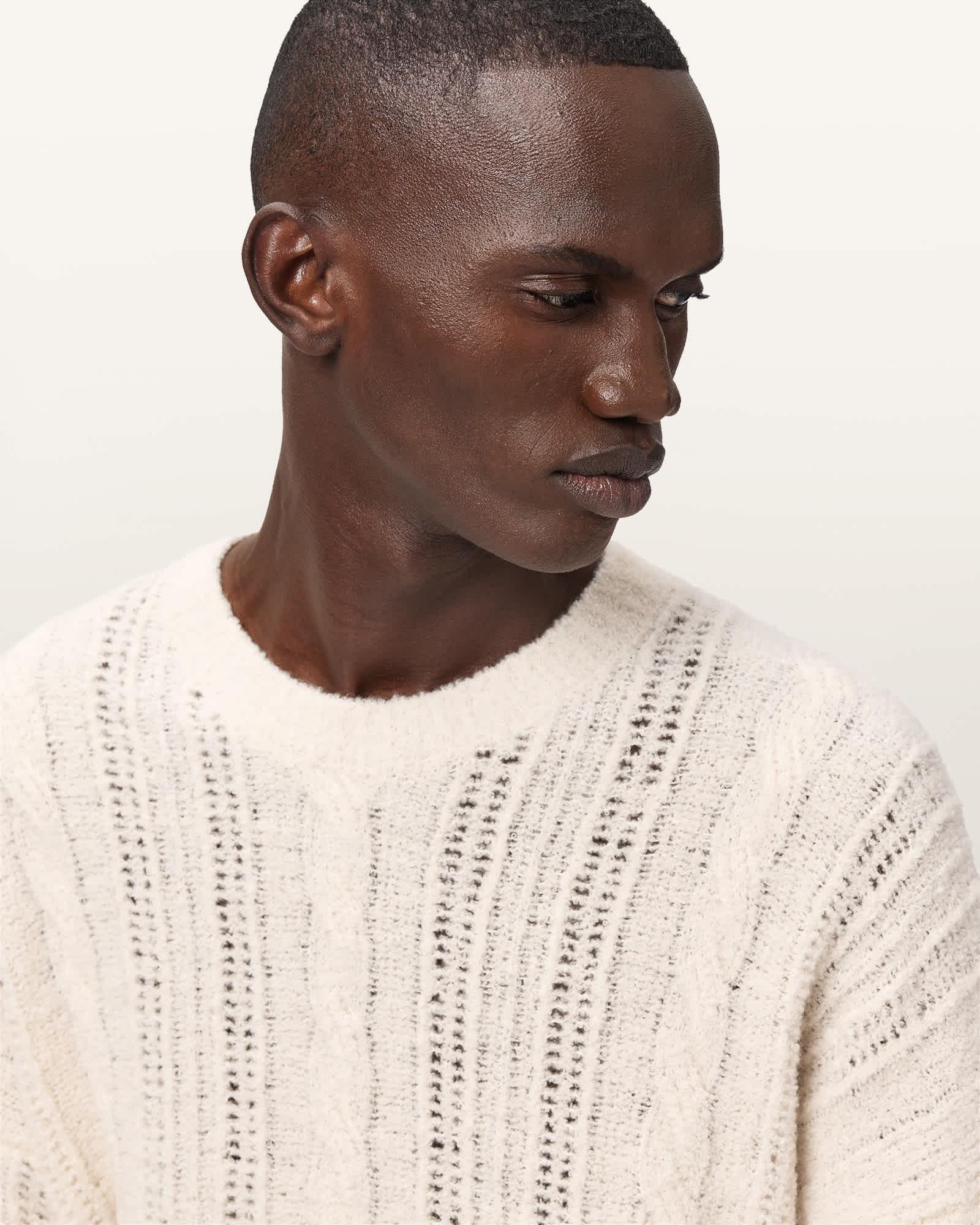 Josif Oversized Wool Sweater ECRU WHITE | ALLSAINTS US Product Image