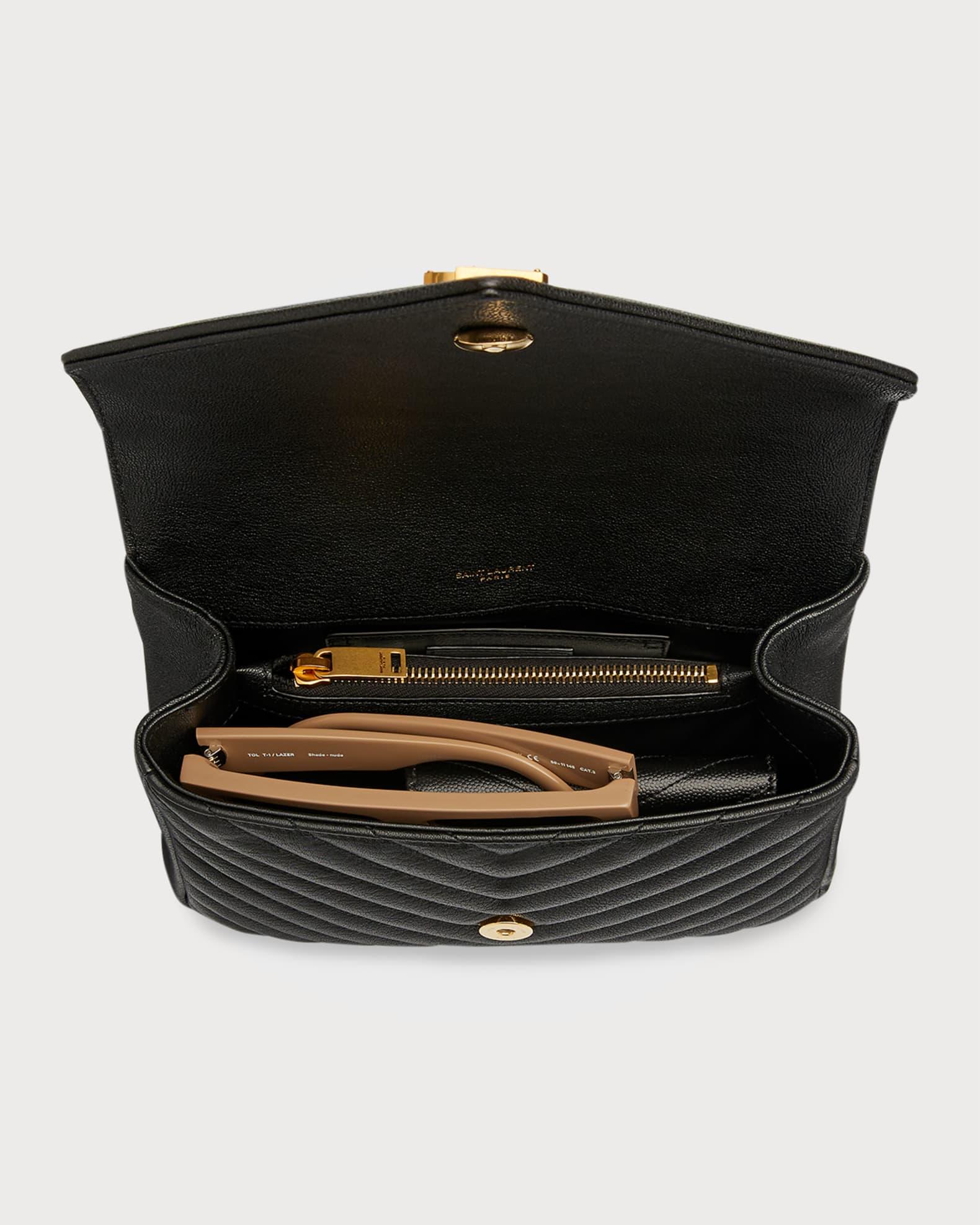 College Medium Flap YSL Shoulder Bag in Quilted Leather Product Image