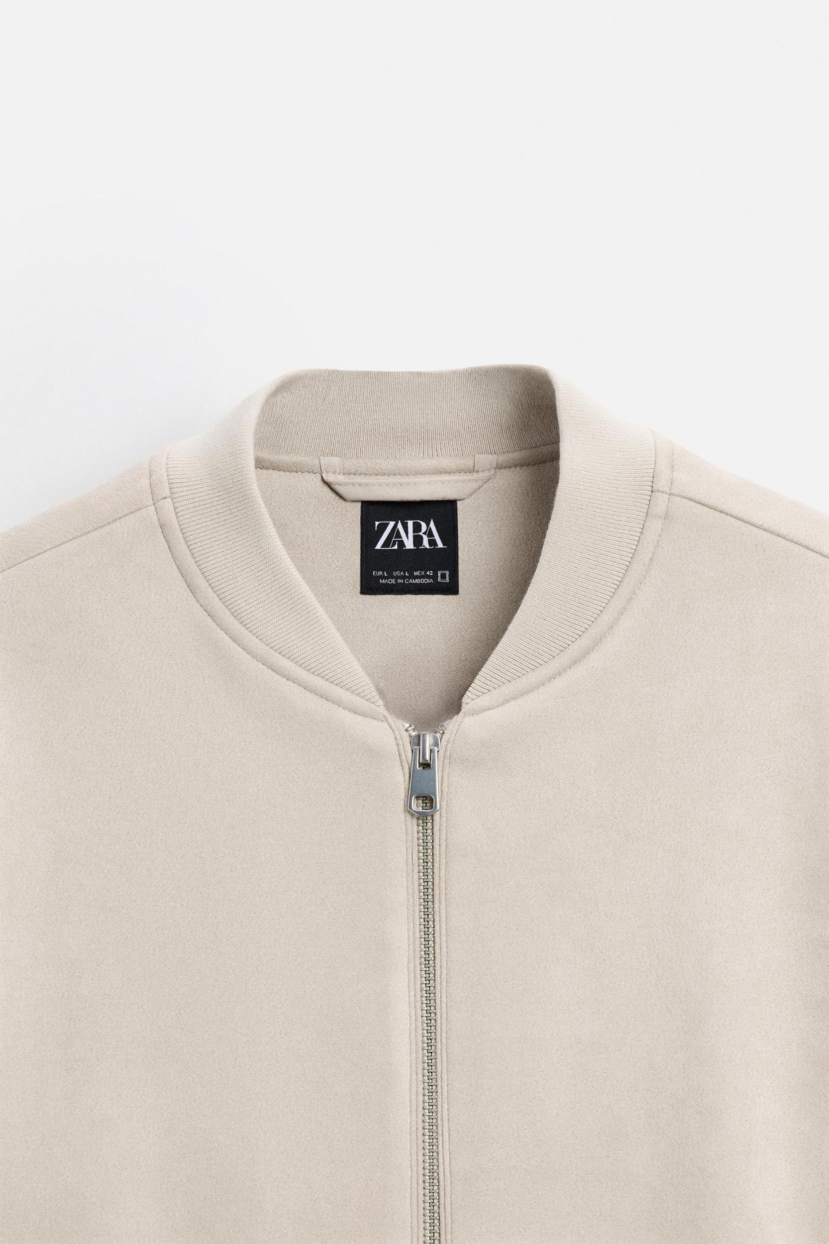 FAUX SUEDE BOMBER JACKET Product Image