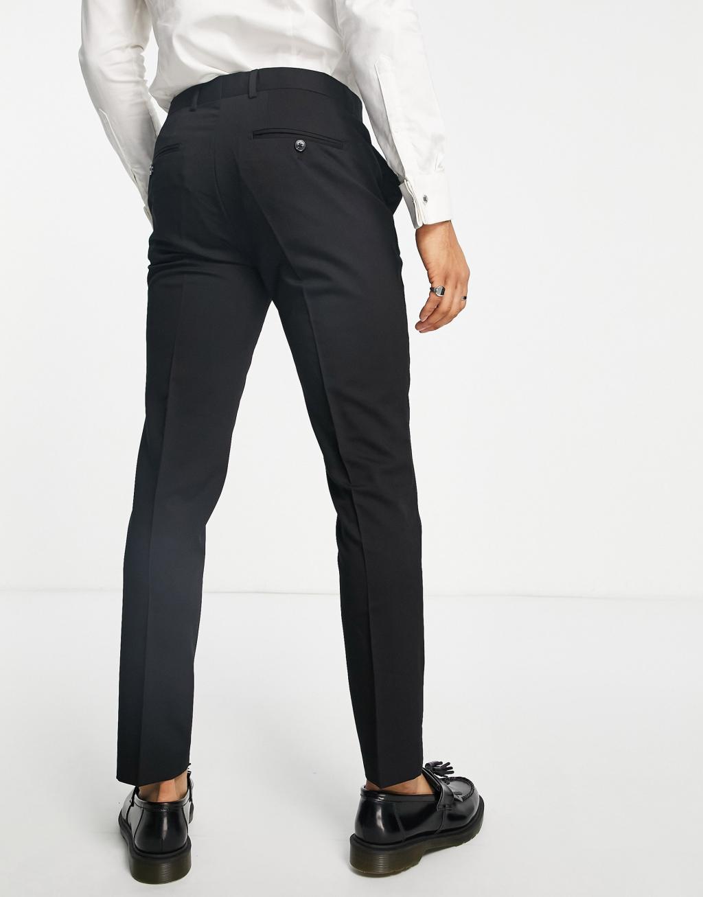 Jack & Jones Premium slim suit pants in black Product Image