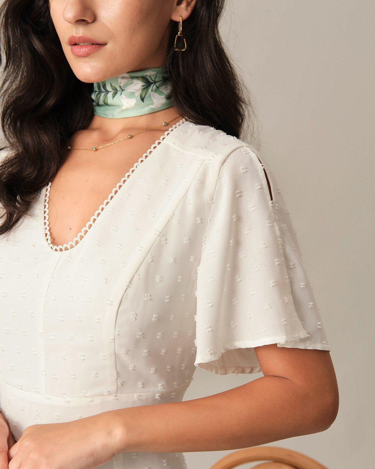 The Solid High Waisted Split Maxi Dress Female Product Image