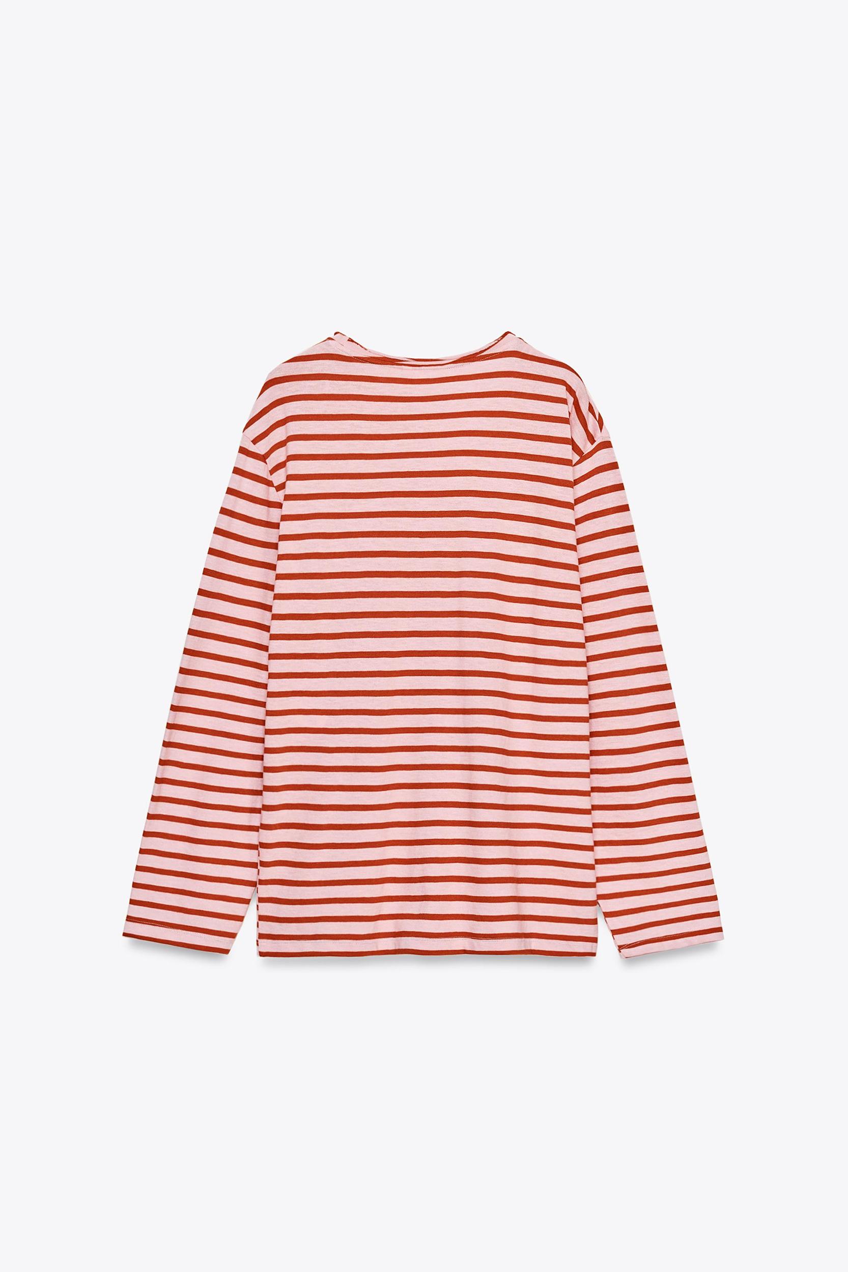 SLUB STRIPED COTTON T-SHIRT Product Image
