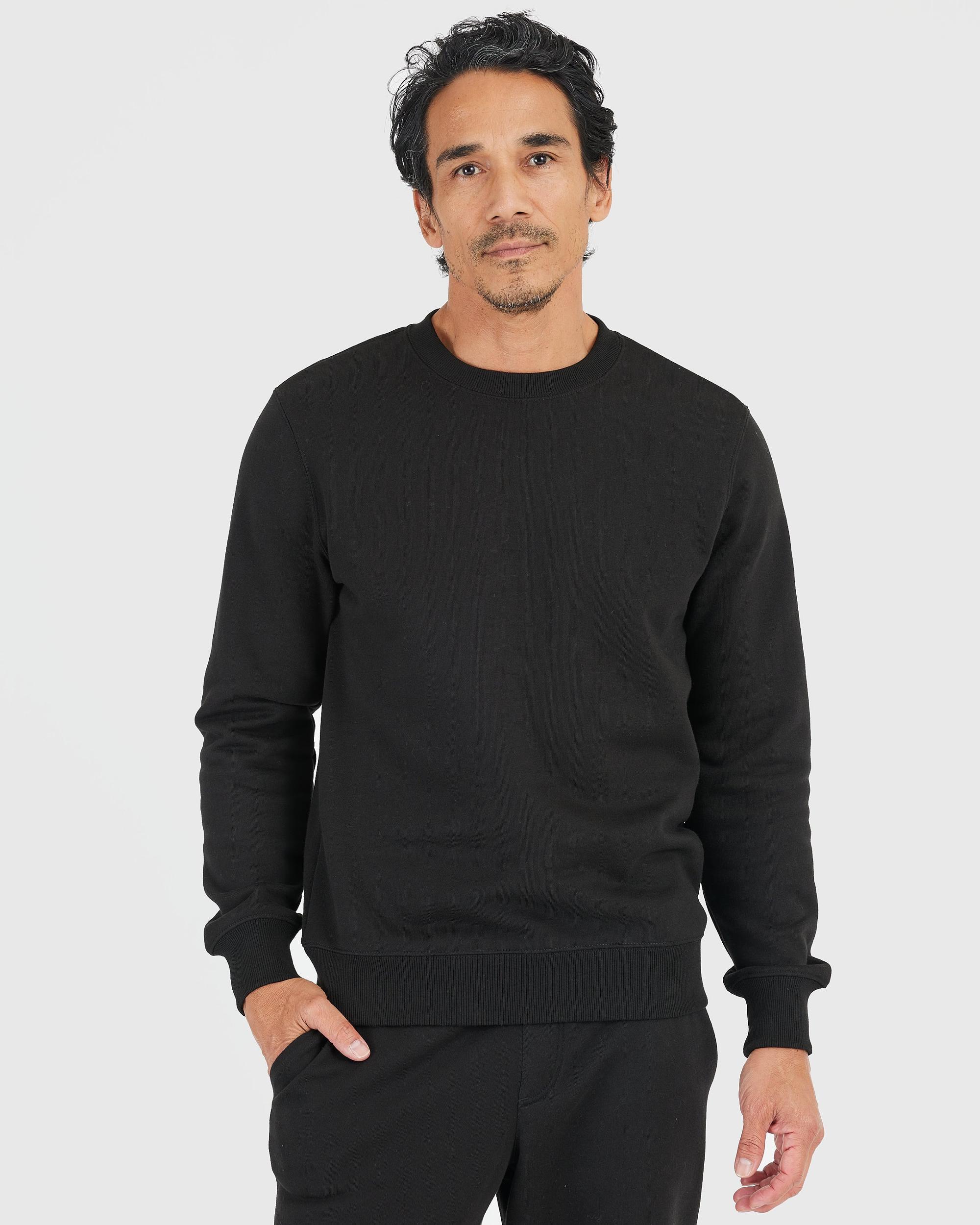 Black Fleece French Terry Pullover Crew Neck Product Image