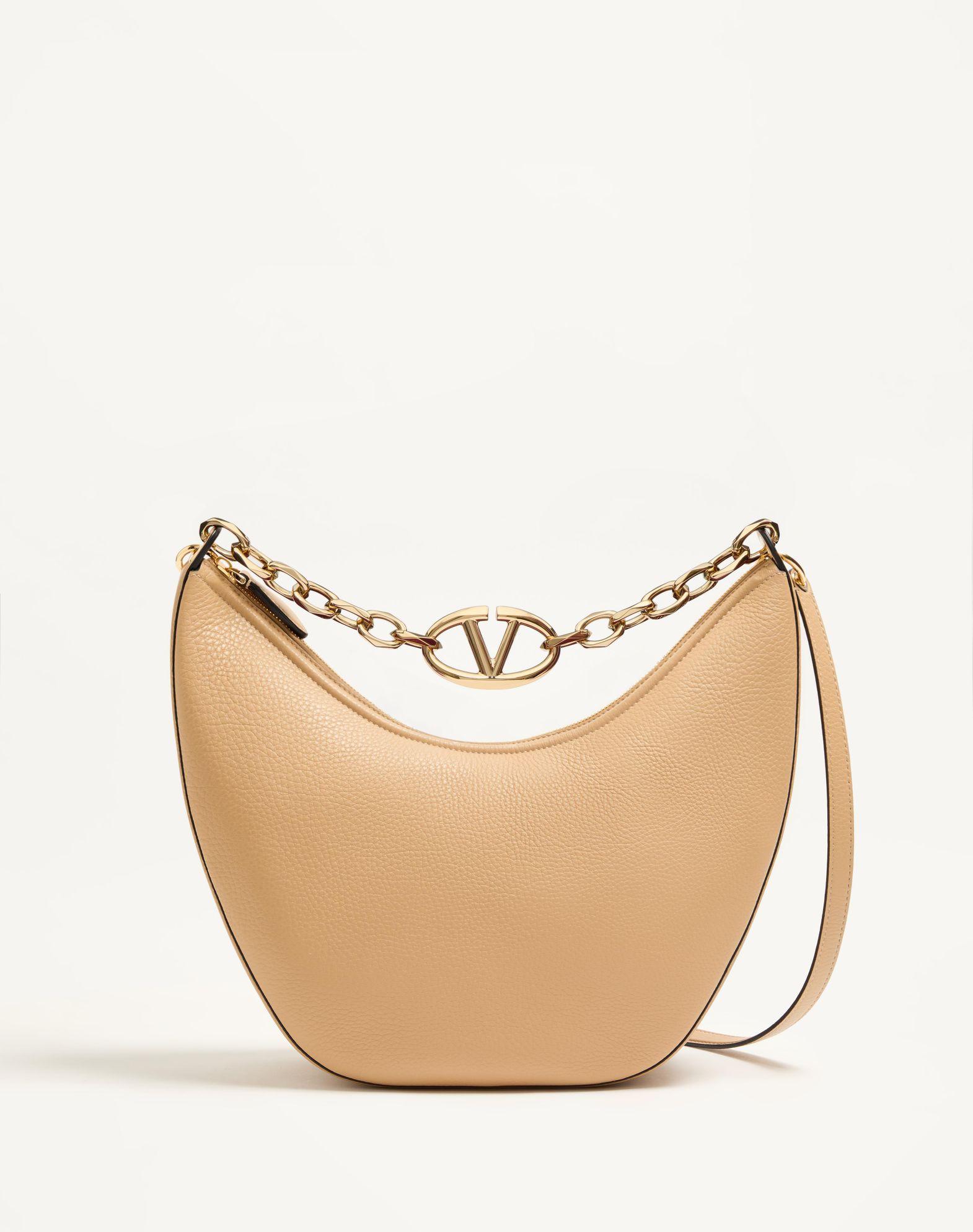 Vlogo Moon Medium Grainy Calfskin Hobo Bag With Chain Product Image
